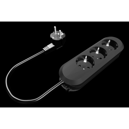 Bachmann SMART 3xCEE7/3 schwarz Strom 1,5m CEE7/7 387170