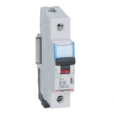 Legrand 403357 TX3 Interruptor B-Característico, 16A, 1-pole, 6kA, 230/400VAC, 1TE