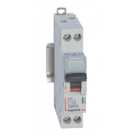 Legrand 407741 DX3 Circuit breaker C-Characteristic, 13A, 1-pole+N, 6kA, 230VAC, 1TE