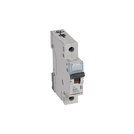 Legrand 403361 TX3 Circuit breaker B-Characteristic, 40A, 1-pole, 6kA, 230/400VAC, 1TE