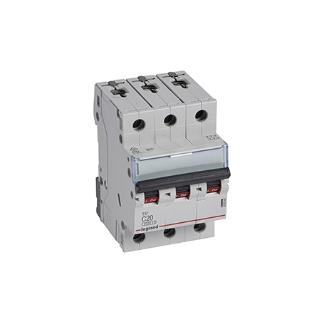 Legrand 403546 TX3 C-Characteristic, 20A, 3-pin, 6kA, 400VAC, 3TE