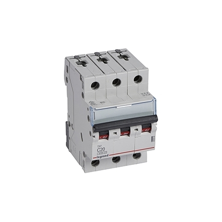 Legrand 403546 TX3 interruptor C-Característica, 20A, 3-pin, 6kA, 400VAC, 3TE