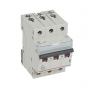 Legrand 403400 TX3 Leitungsschutzschalter B-Charakteristik, 10A, 3-polig, 6kA, 400VAC, 3TE