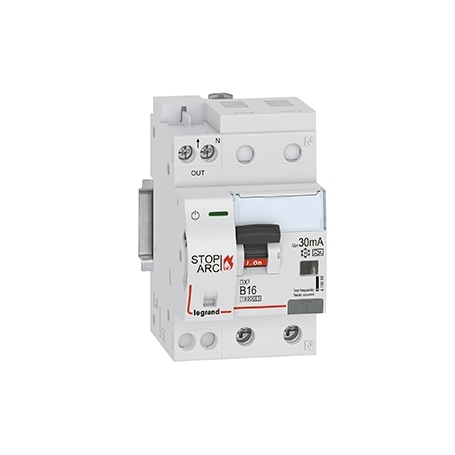 Legrand 415958 DX3 AFDD fire protection switch with FI/LS switch B16A,1P+NR,10kA,30mA, type A, 3TE