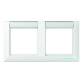 Jung ABAS 5820 NA WW frame, 2x, antibacterial, fonts, for horizontal combination