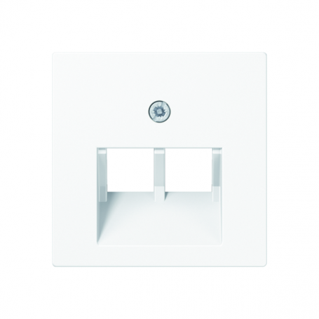 Jung A 569-2 BFPLUAWW cover, for IAE/UAE connector and datad. Cat. 5e and Cat. 6 (2 x 8- police