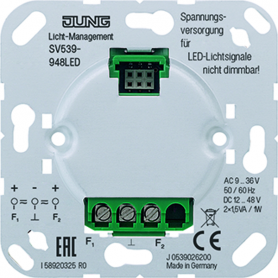 Jung SV 539-948 LED napájanie, AC/DC 9 až 48 V / = pre LED svetelný signál