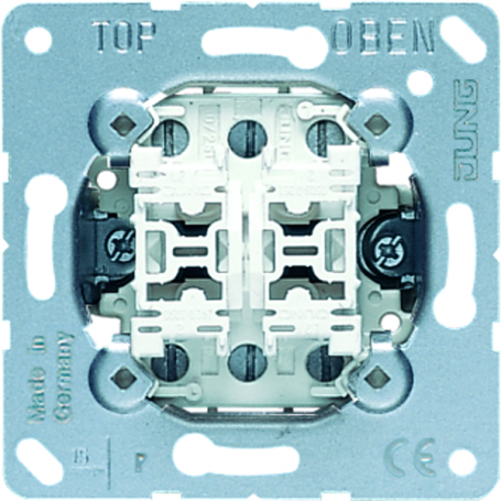 Jung 532-4 U Multi-Switch, 10 A, 250 V , Doppel-Taster, 2 x 2 Schließer und Nullstellung