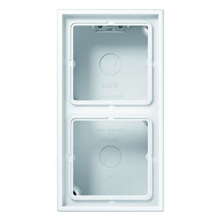 Jung LS 582 A WW splash cap, double, integrated, flame-retardant base plate, molded frame