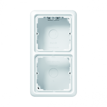 Jung CD 582 A WW splash cap, double, integrated, flame-retardant bottom plate, molded frame