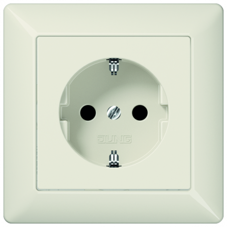 Jung AS1520 SCHUKO-Steckdose, 16 A 250 V , volle Platte, 80,5 x 80,5 mm