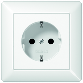 Jung AS 1520 KI WW SCHUKO socket, 16 A 250 V, contact protection, full plate, 80,5 x 805 mm