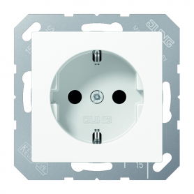 Jung A 1520 N WW SCHUKO socket, 16 A 250 V without claws