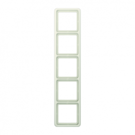 Jung CD 585 W frame, 5 times, for horizontal and vertical combination