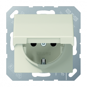 Jung AS 1520 KL SCHUKO socket, 16 A 250 V, hinged cover