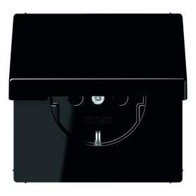 Jung LS 1520 KL SW SCHUKO socket, 16 A 250 V , hinged lid