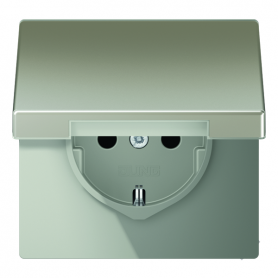 Jung ES 1520 KL SCHUKO-Steckdose, 16 A 250 V , Klappdeckel