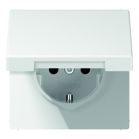Jung LS 1520 KIKL WW SCHUKO-Steckdose, 16 A 250 V , Berührungsschutz, Klappdeckel