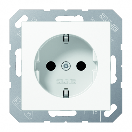Jung ABA 1520 WW SCHUKO socket, 16 A 250 V, antibacterial