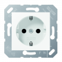 Jung CD 5120 BFKI WW SCHUKO socket, 16 A 250 V , touch protection, 50 x 50 mm, breakproof, for hinged lid