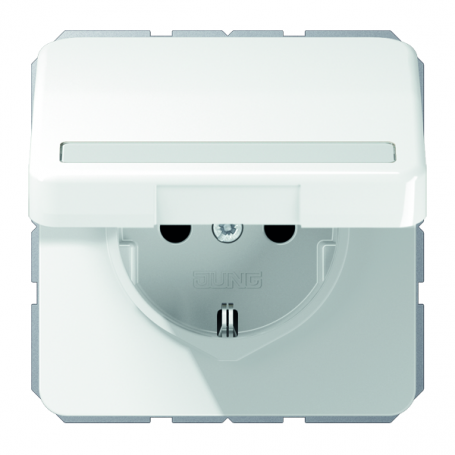 Jung CD 1520 BFNAKL WW SCHUKO socket, 16 A 250 V , hinged cover, font, breakproof