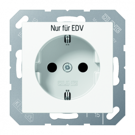 Jung A 1520 EDV WW SCHUKO-Steckdose, 16 A 250 V , Aufdruck Nur für EDV