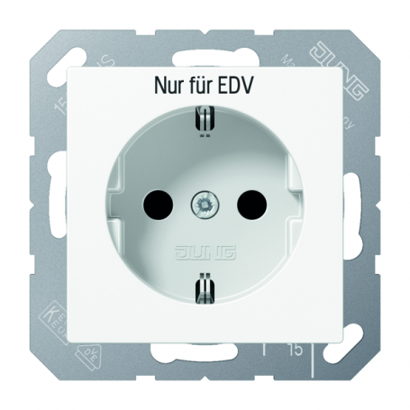 Jung A 1520 EDV WW SCHUKO socket, 16 A 250 V , print Only for EDV