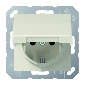 Jung AS 1520 BFKL SCHUKO socket, 16 A 250 V , hinged cover, break-proof