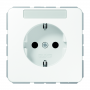 Jung CD 1520 BFKINA WW SCHUKO-Steckdose, 16 A 250 V , Berührungsschutz, Schriftfeld, bruchsicher