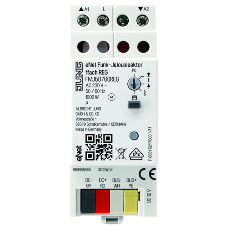 Jung FM J 50700 REG eNet Funk-Jalousieaktor, 1fach, REG