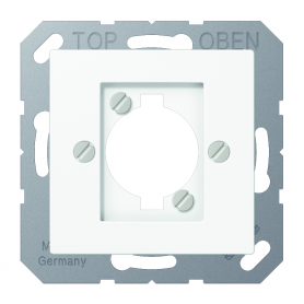 Jung A 568-1 BF WW Abdeckung, Tragring, Schraubbefestigung, bruchsicher, für Lautsprecher-Steckverbinder