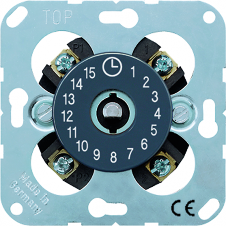 Jung 11015 horloge de commande, 16 AX, 250 V , 2 broches, disque d'échelle, maximum 15 minutes