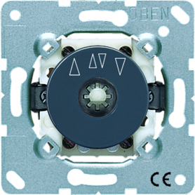 Jung 1234.10 interruptor rotativo, 10 AX, 250 V , interruptor ciego/taster, 1-pole (1 unidad), disco de escala