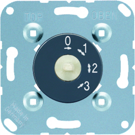 Jung 1101-4 Interrupteur rotatif, 16 AX, 250 V, interrupteur en 3 étapes, position zéro, disque d'échelle