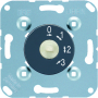 Jung 1101-4 Interruptor rotativo, 16 AX, 250 V, conmutador de 3 pasos, posición cero, disco de escala