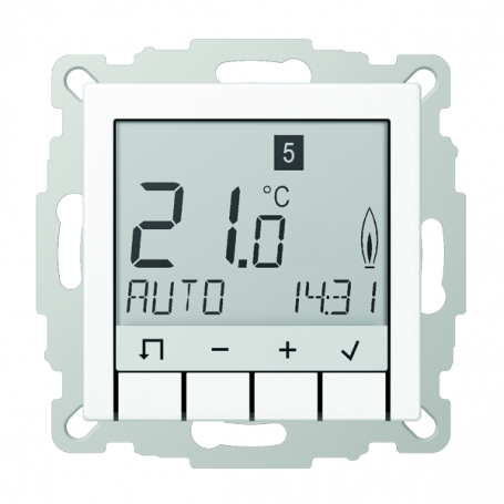 Jung TR UD A 231 WW régulateur de température ambiante Univeral, avec écran, rétro-éclairé blanc, régulateur de sol