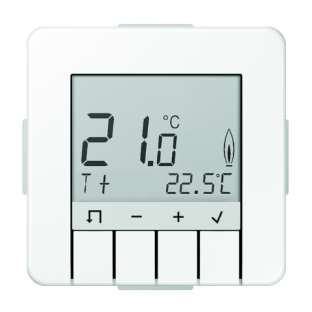 Jung TRD CD 231 WW estándar de control de temperatura ambiente, pantalla, retroiluminado blanco