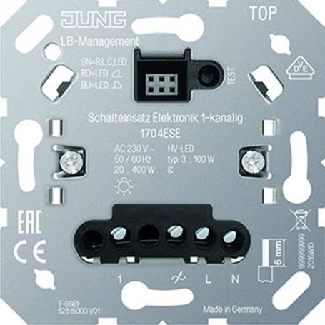 Jung 1704 ES E Switching insert Elektonik 1-channel, auxiliary point input