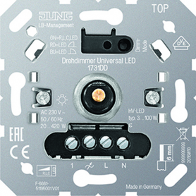 Jung 1731 DD Drehdimmer Universal LED, Einsatz, Inkrementalgeber, Nebenstelleneingang