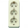 Jung 10 S 23 LA socket, 3 times, plaster, 16 A, 250 V , floor plate, without strain relief
