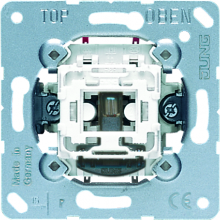 Jung 502 KOU Wipp control switch, 10 AX, 250 V , 2-pin, Glimm lamp 90