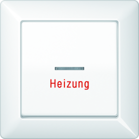 Jung AS 590 H WW Wippe, Linse, Lichtleiter, Aufschrift Heizung, Zentralplatte, für Wipp-Kontrollschalter, Tast-Kontrollschalter 