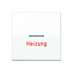 Jung AS 591 H WW Wippe, lens, light guide, inscription heating, central plate, for Wipp-control switch, touch-control switch