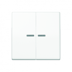 Jung AS 591-5 KO5 WW rocker, lenses, light guide, central plate, for series-switches, series-swip control switch, double-ta