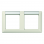 Jung AS 5820 NA Frame, 2x, fonts 13 x 55,5 mm (BB 20.1), for horizontal combination