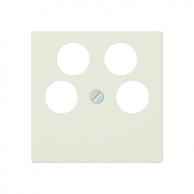 Jung A 561-4 SAT2 cover, screw fastening, break-proof, for 4-hole SAT-TV socket (Ankaro)