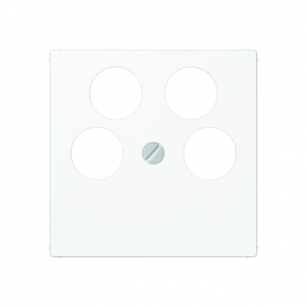 Jung A 561-4 SAT2 WW Cover, screw fastening, break-proof, for 4-hole SAT-TV socket (Ankaro)