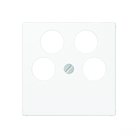 Jung A 561-4 SAT2 WW Cover, screw fastening, break-proof, for 4-hole SAT-TV socket (Ankaro)