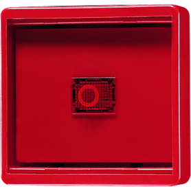 Jung 661 WGL R cover, glass pane, red rocker, red light exit window