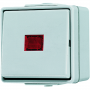 Jung 606 KOW Wipp control switch, 10 AX, 250 V , red light outlet, universal replacement